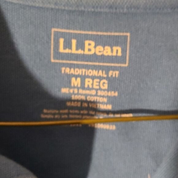 L.L. Bean Traditional Fit Blue Polo - Picture 4 of 4